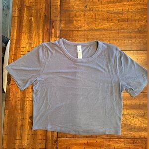 Lululemon Athletica Slate Blue Ribbed Top - Sz 12- NWOT